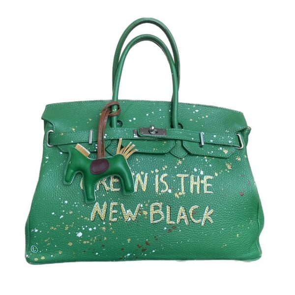 sac green is the new black- avec cheval