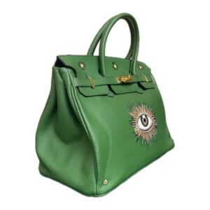 Sac cuir vert Oeil