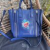 sac cuir bleu karl devant
